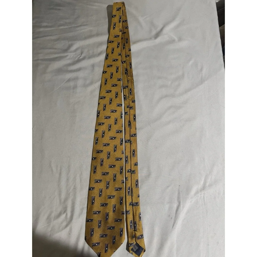 Roundtree‎ & Yorke Italian Silk Neck Tie 3.75 inch Yellow #314
